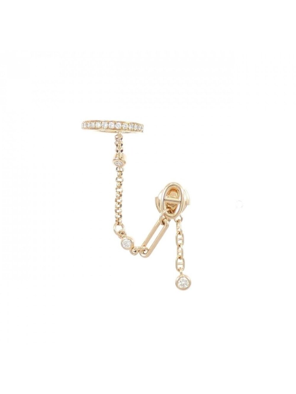Hermes Diamond Single Earrings